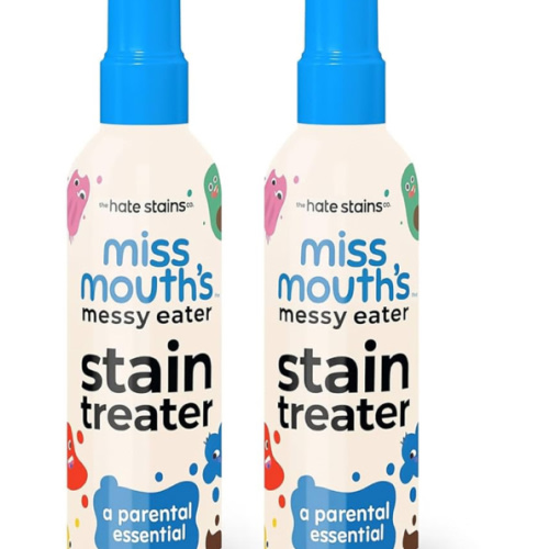 Miss Mouth's Messy Eater Stain Treater Spray - 4oz 2 Pack Stain Remover - Newborn & Baby Essentials - No Dry Cleaning Food, Grease, Coffee Off Laundry, Underwear, Fabric