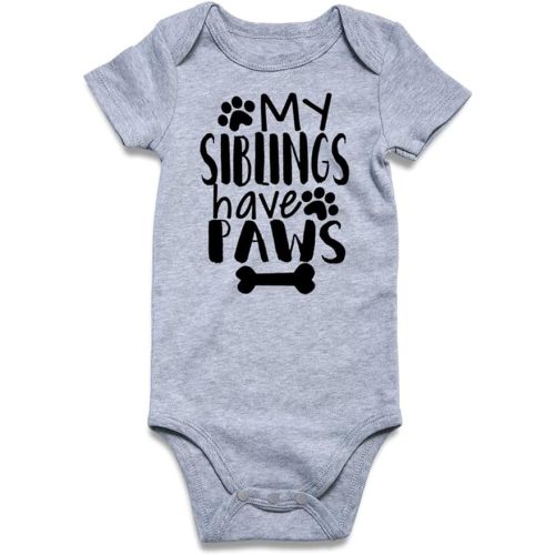 Funnycokid Baby Boys Girls Bodysuit Funny Newborn Romper Short Sleeve Infant Neutral Outfits Jumpsuit 0-12 Months