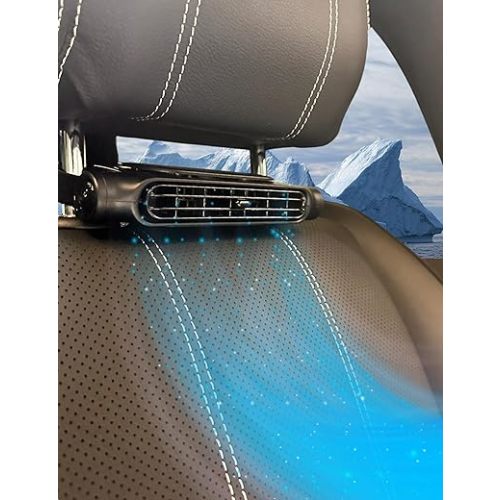 USB Car Cooling Fans Back Seats Cooling Fans Multiple Speed Cold Air Blow Adjustable Direction Fan,Black Slient Back Seat Fan for Baby Kids Pets Passengers for Sedan SUV RV Truck