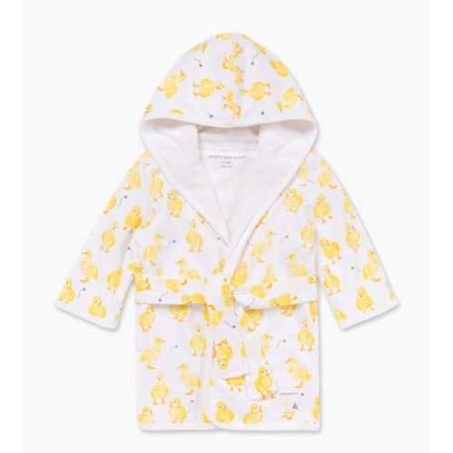 Organic Cotton Knit Terry Hooded Robe - Little Ducks