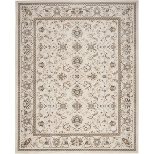 Nourison Serenity Home Persian 6' x 9' Ivory Mocha Indoor Area Rug