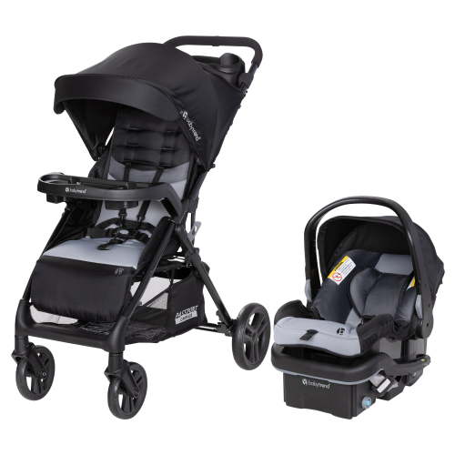 Baby Trend Passport Carriage Travel System with Privacy Net and EZ-Lift Plus Infant Car Seat, Dash Black