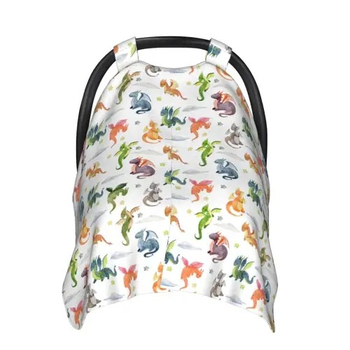 Dragon Baby Car Seat Canopy Cover Multi Use Shower Gift, Nursing Cover for Mom Nursing Covers, Dragon Baby Stuff Items