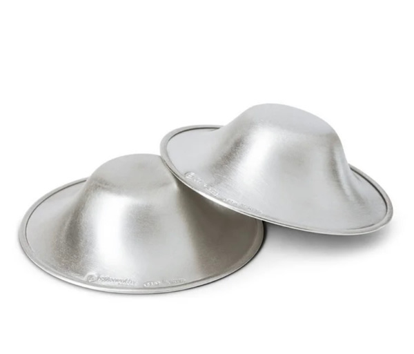 SILVERETTE® The Original Silver Nursing Cups, Nipple Covers for Breastfeeding Essentials, Model Number: 7300,Pure 925 Silver Nipple Shields for Breastfeeding, Lightweight Nursing Cups, Regular Size