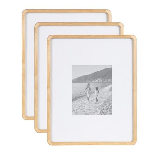 Kate & Laurel All Things Decor 11"X14" Matted to 5"X7" Inglewood Picture Frame Set Natural