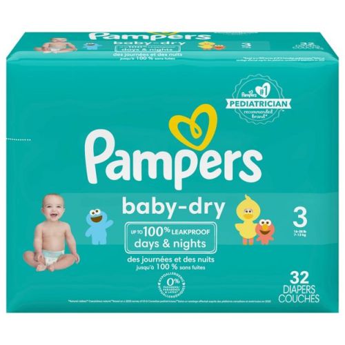 Pampers Baby Dry Diapers Size 3 32 Count