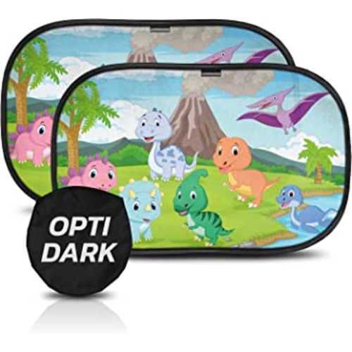 CARAMAZ Car Window Shade for Baby with Certified UV-Protection 2 Pack - 20"x12" OPTIDARK