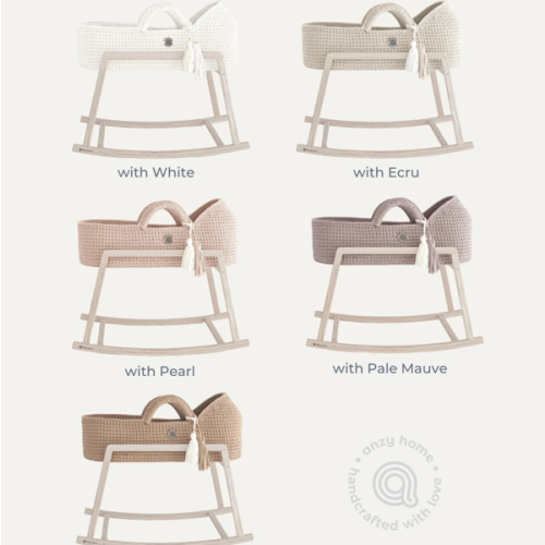 Wooden Rocking Stand for Baby Moses Basket by Anzy Home | In Stock USA