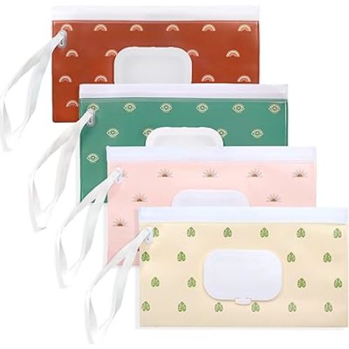 Opgroeie Wipes Dispenser, Portable Baby Wipe Case, Reusable Travel Wipe Holder