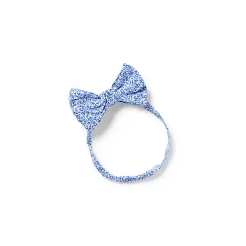 Baby Blue Ripple Ditsy Floral Baby Ditsy Floral Bow Soft Headband by Janie and Jack