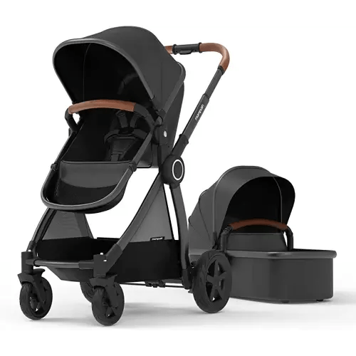 Mompush Ultimate2 Baby Stroller for Toddler with Removable Bassinet & Reversible Seat, Smooth Glide Bassinet Stroller, Full-Size for Comfortable Outings with Baby