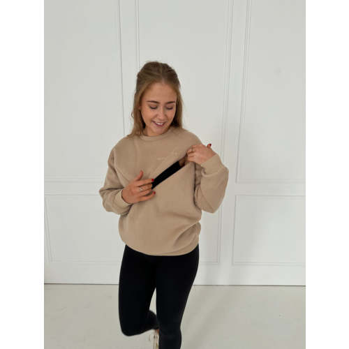 Breastfeeding Brown Oversized Sweater