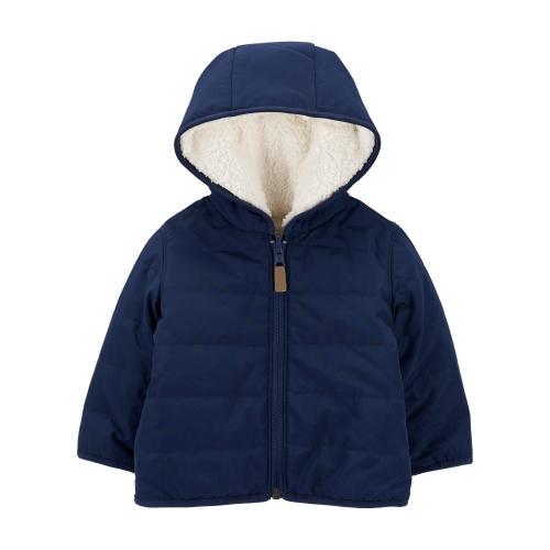 Baby Reversible Zip-Up Sherpa Hooded Jacket - Carter's | Carter's