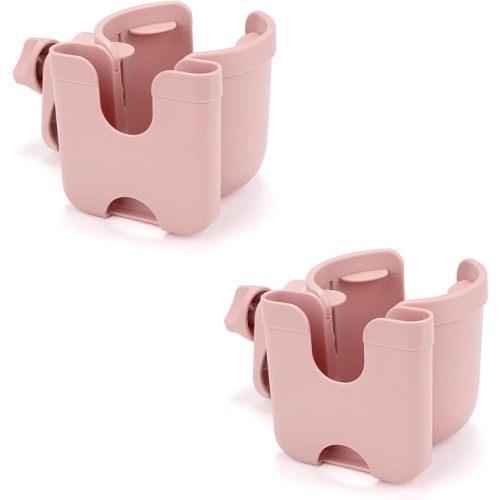 Accmor Stroller Cup Holder with Phone Holder, Bike Cup Holder, Universal Cup Holder for Uppababy Nuna Doona Strollers, 2-in-1 Cup Holder for Walker, Wheelchair, Scooter