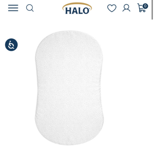 HALO - BassiNest Fitted Sheet 100% Cotton | Pebble - white