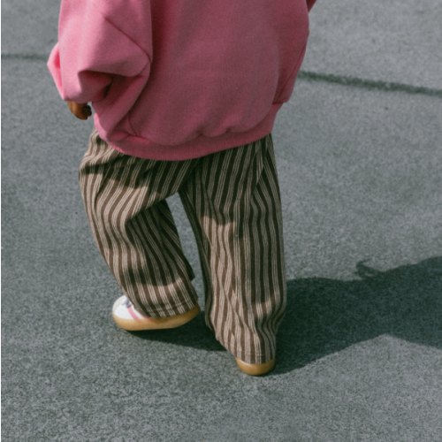 Striped Terry Pants- Brown 1Y