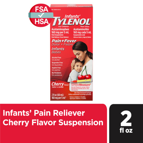 Infants' Tylenol Acetaminophen Liquid Medicine, Cherry, 2 fl. oz