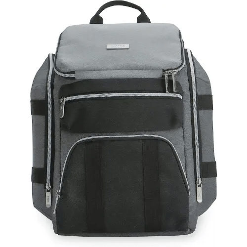 Baby Brezza Ultimate Changing Station Baby Diaper Bag Backpack - Extra Large Capacity Design with 17 Pockets, Perfect for 1 Baby or Twins, Grey