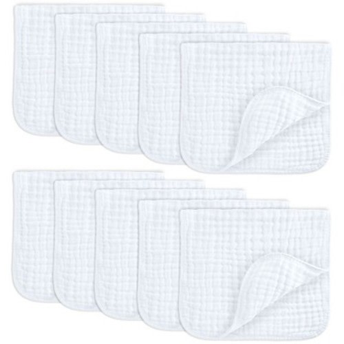 Muslin Burp Cloths Large 100% Cotton by Comfy Cubs