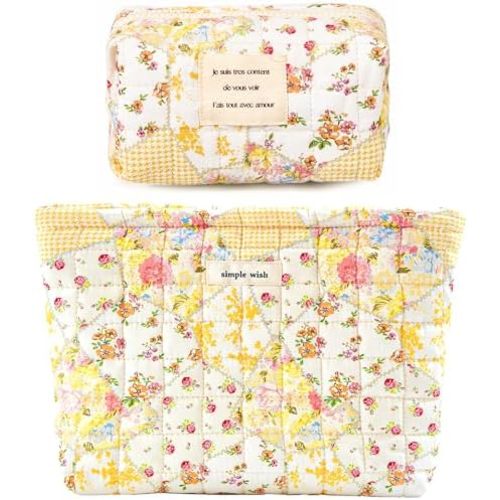 2 Pieces Cute Quilted Pouch Bag Organizer for Diaper Bag