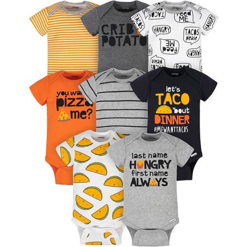Onesies Brand baby-boys 8-pack Short Sleeve Mix & Match Bodysuits