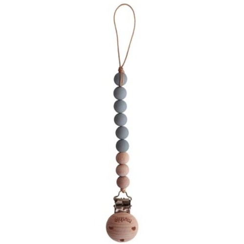 Mushie Cleo Pacifier Clip, Color: Stone