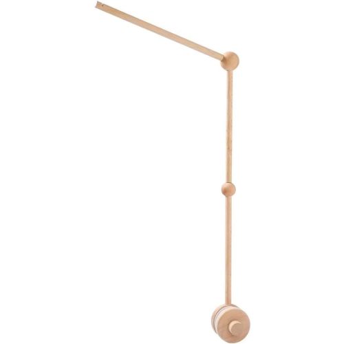 PandaEar Baby Crib Mobile Arm, Beech Wooden Mobile Holder with Anti-Slip Attachment, Baby Mobile Hanger for Crib Nursery Décor Accessories