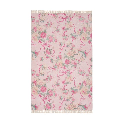 LoveShackFancy Cabbage Rose Wool-Blend Rug