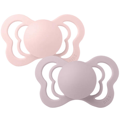 BIBS Pacifier COUTURE Latex 2 PK Blossom/Dusky Lilac, Size 1 – Cheeky Baby Boutique Rome