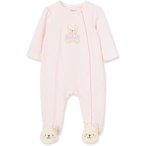 Little Me Clothes for Baby Girls' 100% Cotton Scratch-Free Tag Footie Sleeper, Preemie to 9 Months