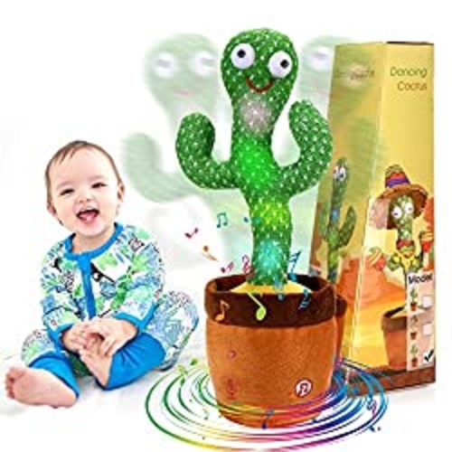 MIAODAM Dancing Cactus Talking Cactus Baby Toys 6 to 12 Months, Singing Cactus Toys for 1 Year Old boy Toddler Tummy Time Toys Dancing Cactus Mimicking Toy Baby Cactus 120 Songs