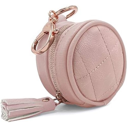Itzy Ritzy Pacifier Holder Case with Clip-Pacifier Case Includes Clasp to Easily Attach to a Diaper Bag or Purse, Measures 2.5" in Diameter and Holds 2 Pacifiers (Blush)