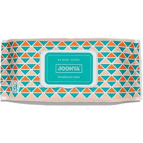JOONYA Unscented Baby Wipes — Plant-Based, Fragrance-Free Bulk Diaper Wipes | Hypoallergenic, Non-Toxic & Biodegradable Wet Wipes for Sensitive Newborn Skin | 1 Pack of 80