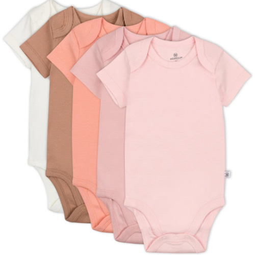 5-Pack Organic Cotton Short Sleeve Bodysuits | Honest Baby Clothing