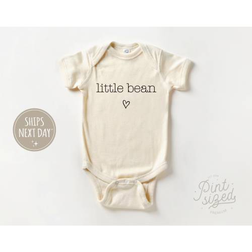 Little Bean Baby Onesie® - Minimalist Bodysuit - Cute Natural Baby Onesie®