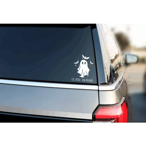 Baby On Board Car Decal | Little Boo On Board Sticker | Ghost Car Sticker | Halloween Baby On Board | Little Boo | Little Ghost Car Decal