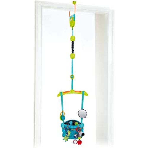 Bright Starts Bounce 'n Spring Deluxe Door Jumper for Baby with Adjustable Strap, 6 Months and Up, Max Weight 26 lbs