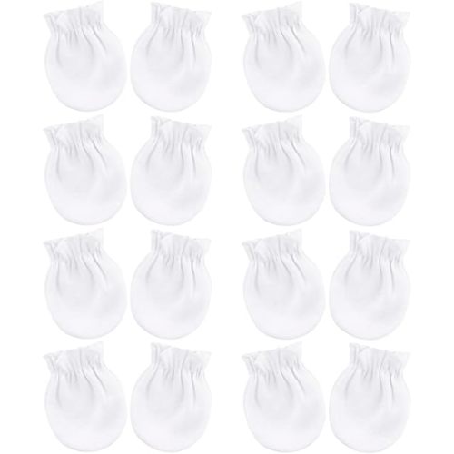 BQUBO Newborn Infant Toddler Mittens No Scratch Cotton Elastic Wrist Gloves Hypoallergenic for 0-6 Months Baby Boys Girls