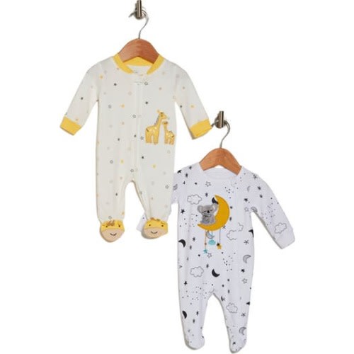 KOALA BABY Pack of 2 Cotton Footie Sleepers | Nordstromrack