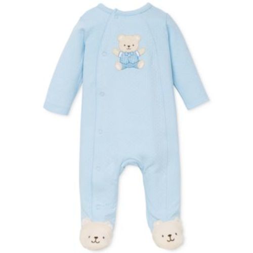 Baby Boys Cute Bear Snap Close Footed Coverall