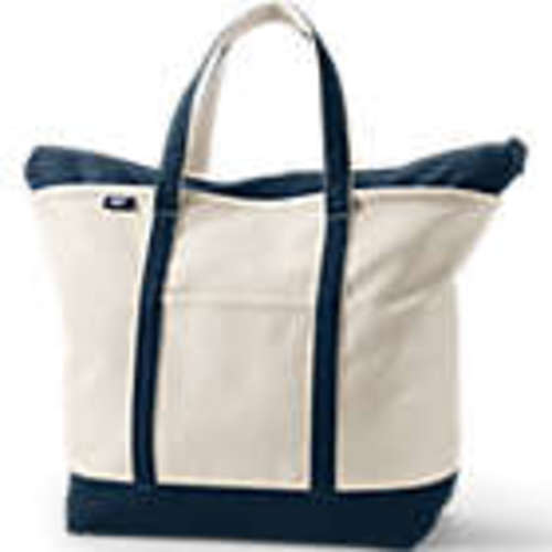 Medium Natural 5 Pocket Open Top Canvas Tote Bag | Lands' End