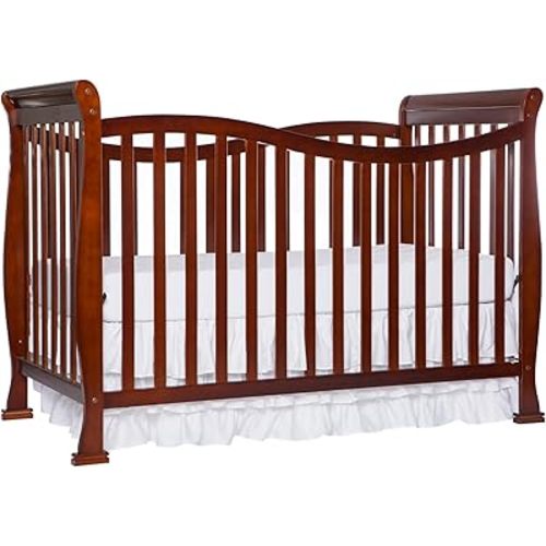 Violet 7-In-1 Convertible Life Style Crib In Espresso, Greenguard Gold Certified, 4 Mattress Height Settings, Made Of Sustainable New Zealand Pinewood