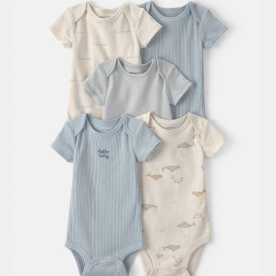 0-3mo Onesies - 5 Pack