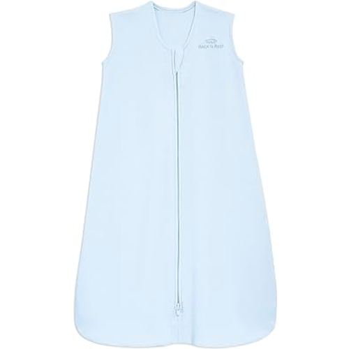HALO SleepSack, 100% Cotton Wearable Blanket, Swaddle Transition Sleeping Bag, TOG 0.5, Baby Blue, Small