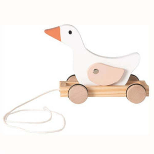 Pull-Along Duck Wooden Toy – Hedgehog Belly Designs