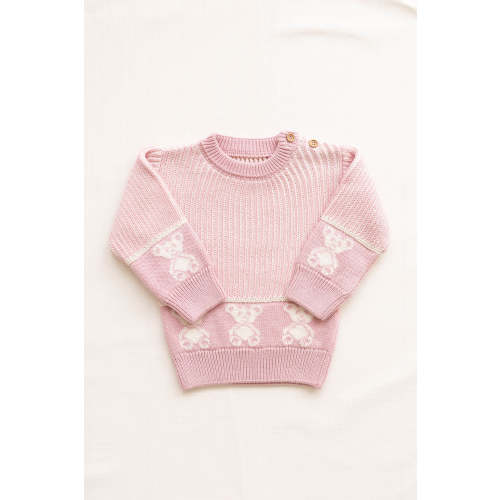 knit sweater - milk and petal teddy