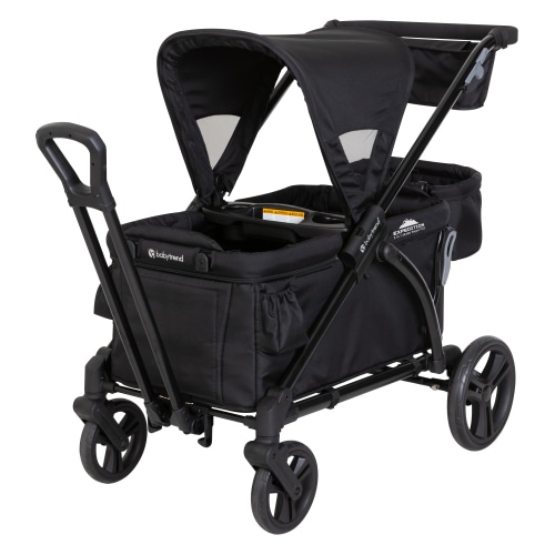 Baby Trend Expedition Plus 2-in-1 Stroller Wagon with Infant Seat, Solid Print Black