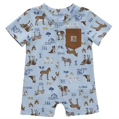 Carhartt Baby Boys' Farm Print Short-Sleeve Romper - 2324689 at Tractor Supply Co.
