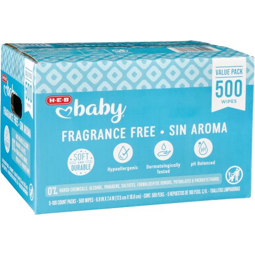 H-E-B Baby Value Pack Wipes - Fragrance Free