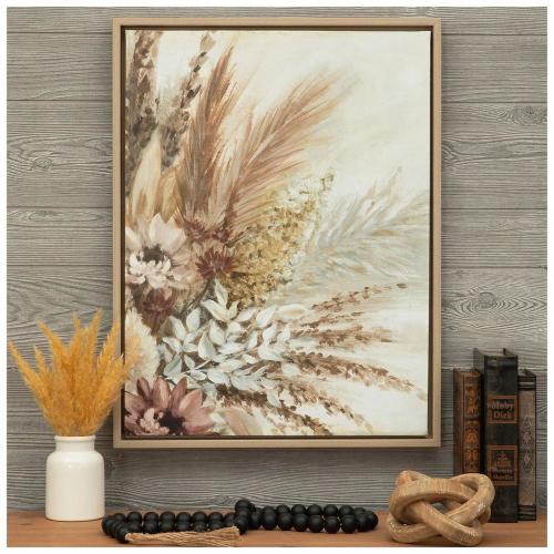 Southwestern Flowers Framed Canvas Wall Decor